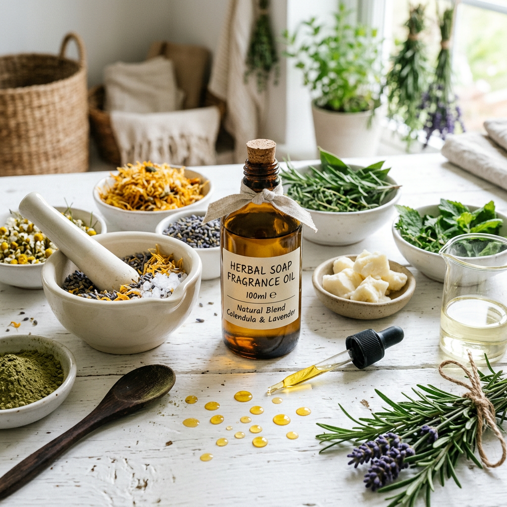 Herbal Fragrance Oil with soap making ingredients