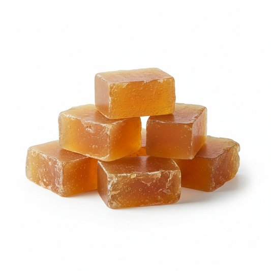 Glycerin soap base bars, semi-translucent warm honey tone, natural handmade cosmetic ingredient