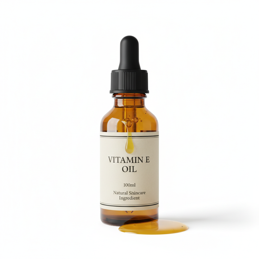 Pure Vitamin E oil 100ml amber bottle for soap making and skincare